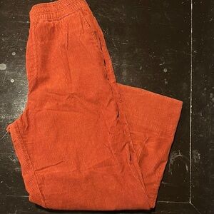 Maeve women’s wide leg Corduroy Pants - Rust